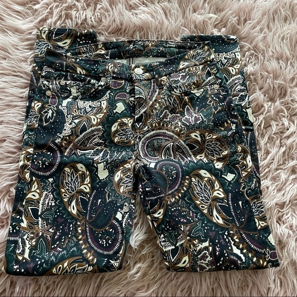 7 For All Mankind Paisley Print Pants Side 25 - Picture 7 of 13